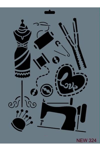 BulutRetail Rich New Series N324 Stencil 35X25 cm