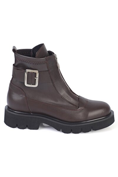 KARVENSHOES حذاء من الجلد الطبيعي بسحاب أمامي KARVEN60