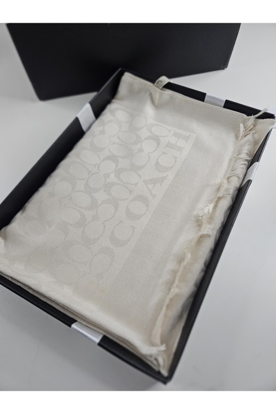 Miorel Scarfs C Desen Kaşmir İpek Şal Çift Taraflı Şal Silk Cashmere Shawl