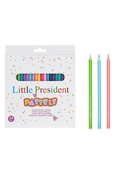 SHOPIENS Set Creioane Colorate Subtiri Culori Pastel 24 Bucati Pentru Scoala ...