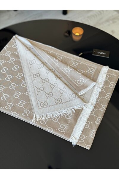 Miorel Scarfs G Desen Kaşmir İpek Şal Çift Taraflı Silk Cashmere Shawl