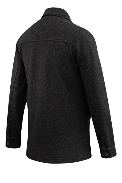 Çizgi Triko Men's Seasonal Fabric Cardigan with Dotted Zigzag Pattern Classic Fit - 5232g