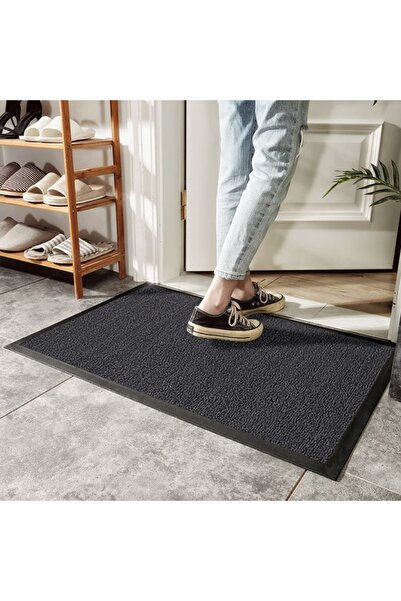 Other Plain grey rubber doormat, non-slip, soft, 120 x 80 cm