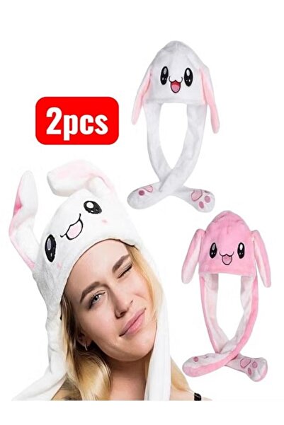 generi Cute Plush Bunny Hat Rabbit Hat, Moving Ears Rabbit Hat Gift for Women...