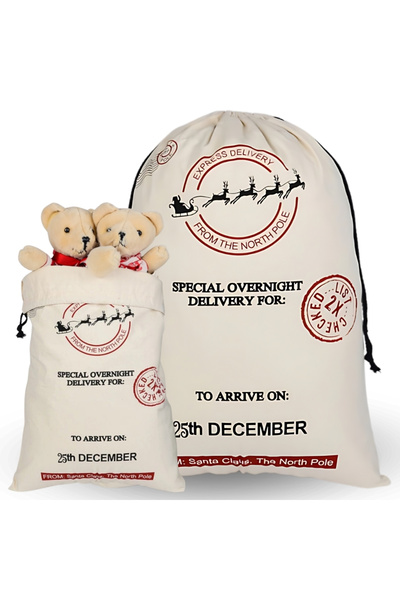 Other Sacoșă cadou de Crăciun pentru Moș Crăciun, iută solidă, 70cm x 50cm