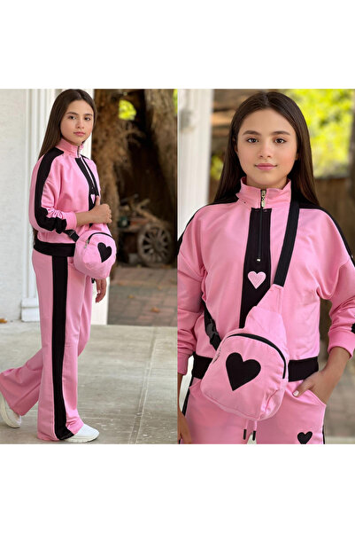 My Kids Wear Girl's Heart Embroidered 3-Piece Bag Set, Ages 4-16, 12120