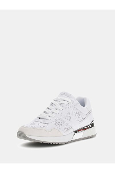 Guess Mickay Kadın Beyaz/Yeşil Sneaker FLFMICELE12-WHIGR