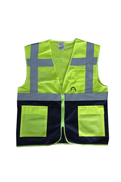 BulutRetail Executive Warning Vest Yellow/Navy Size XXL