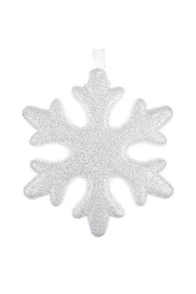 Jumbo Ornament de Crăciun pentru brad, fulg de zăpadă din spumă cu sclipici a...