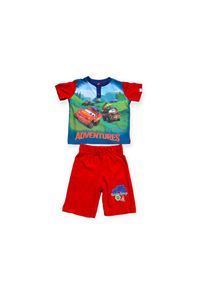 CARS Children's short-sleeved pajamas, 100% cotton, red, Gear Up For Adventures,