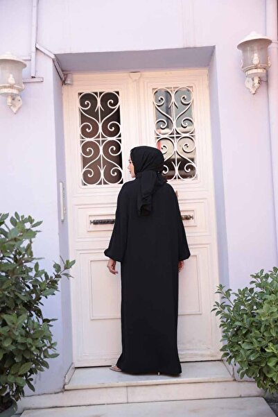 N.S NEVA STYLE Zippered Black Hijab Prayer Dress 73271S