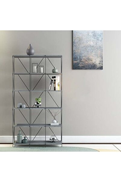 BAITY Wooden Decorative Shelves for Entrances - 6 Levels - Gray