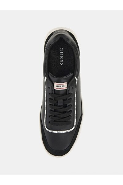 Guess Winno Erkek Siyah Deri Sneaker FMTWI3ELE12-BLACK
