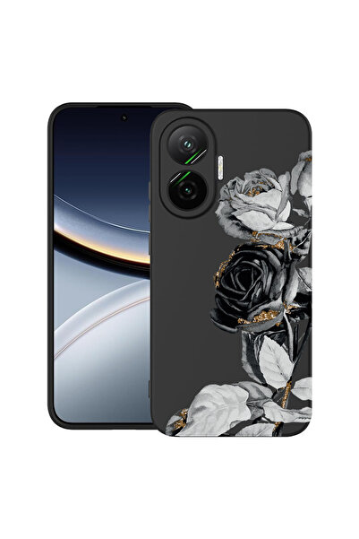 bestcase Carcasă ultra subțire TPU Mat pentru Poco F7, negru roz, 2052009 B 990