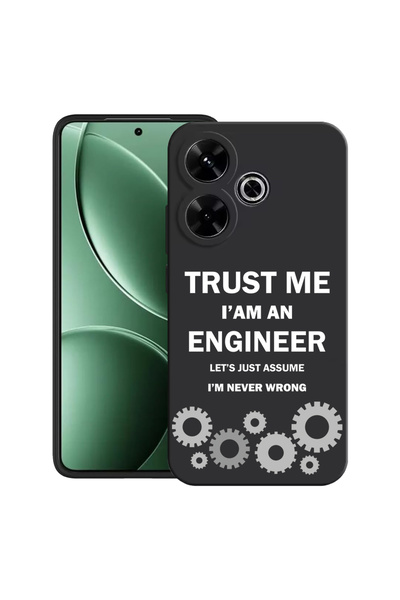 bestcase Carcasă ultra subțire TPU Mat pentru Xiaomi Redmi 13x, Sunt inginer,...