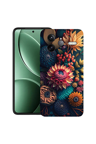 bestcase Carcasă ultra subțire TPU Mat pentru Poco F7 Ultra, flori colorate, ...