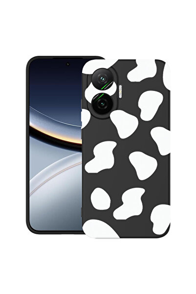 bestcase Carcasă ultra subțire TPU Mat pentru Poco F7, Black Cow, 2052009 B 784