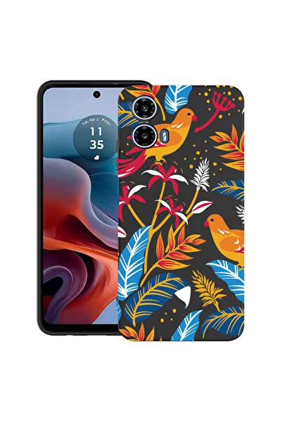 bestcase Carcasă ultra subțire din TPU pentru Motorola Moto G45, păsări color...