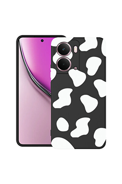 bestcase Carcasă ultra subțire TPU Mat pentru Realme P3, Black Cow, 2052015 B...