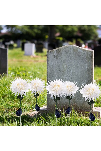 Other Set of 2 LED Solar Lanterns, All Saints' Day Candle, Chrysanthemum, 75 cm, GoGarden