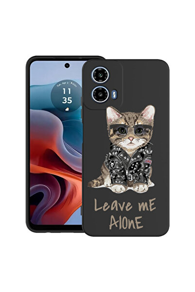bestcase Carcasă ultra subțire din TPU pentru Motorola Moto G45, Leave Me Alo...
