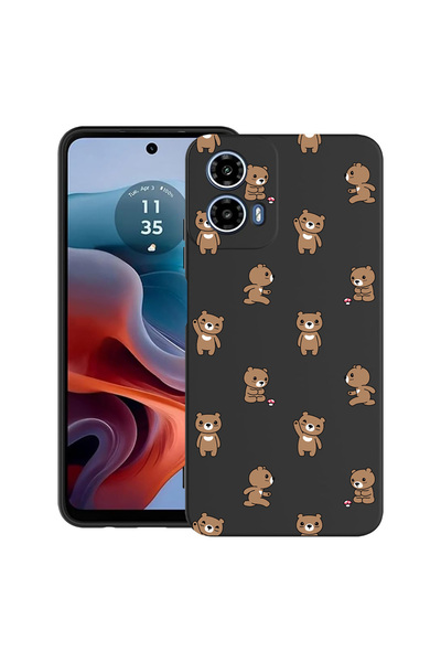 bestcase Carcasă ultra subțire TPU pentru Motorola Moto G45, model ursuleț de...