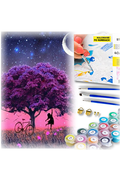 Other Painting by Numbers Kit, Frame, Creative Picture, Purple Tree, 40x40