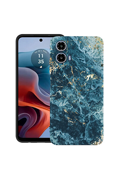 bestcase Carcasă ultra subțire TPU mat pentru Motorola Moto G45, marmură - ve...