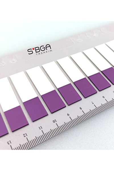 sibga tasarım Transparent Purple Half Postit Post-It Post It. Book Mark Bookmark Post-It Sticker 200 Sheets