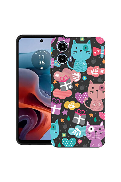 bestcase Carcasă ultra subțire TPU pentru Motorola Moto G45, Lovely Cat, 2052...