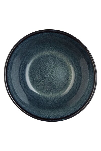 SHOPIENS Bol Ceramic, Shopiens, 500ml, Albastru/Negru O16cm, Colectia Ocean Night, Textura Lucioasa