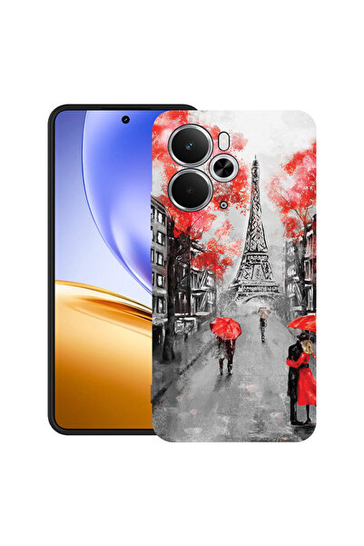 bestcase Carcasă ultra subțire TPU Mat pentru Realme 14T, antișoc 1.5MM, Turnul Eiffel din Paris, 2052006 B 1378
