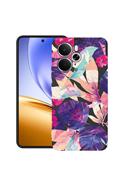 bestcase Carcasă ultra subțire TPU Mat pentru Realme 14T, flori tropicale, 20...