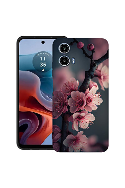 bestcase Carcasă ultra subțire TPU pentru Motorola Moto G45, culoare Cherry B...