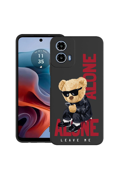 bestcase Carcasă ultra subțire din TPU pentru Motorola Moto G45, Leave Me Alo...