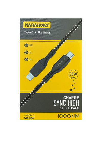 MARAKOKO iPhone Charging Cable Type-C to Lightning by - 1 Meter Black