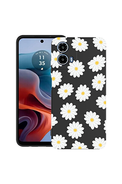 bestcase Θήκη TPU εξαιρετικά λεπτή για Motorola Moto G45, Happy Flowers Daisy...
