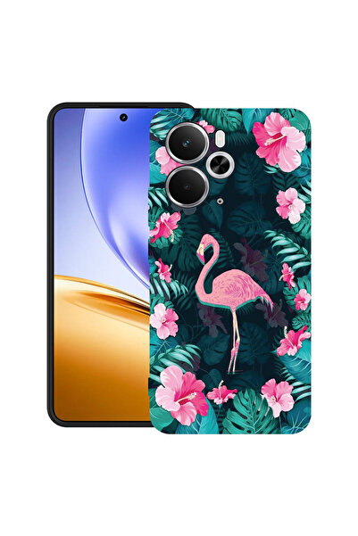 bestcase Carcasă ultra subțire TPU pentru Realme 14 5G, cu design Flamingo, 3...