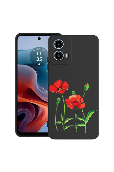 bestcase Carcasă ultra subțire TPU pentru Motorola Moto G45, culoare mac roșu...