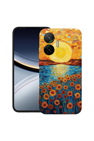 bestcase Θήκη TPU εξαιρετικά λεπτή για Poco F7, Ζωγραφική με ηλιοτρόπιο, 2052...