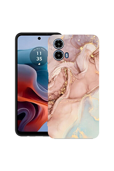 bestcase Θήκη TPU εξαιρετικά λεπτή για Motorola Moto G45, ροζ μάρμαρο, 205202...