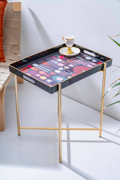 ACAR Lilith Çıkarılabilir Tepsili Sehpa - 50 cm