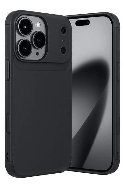 NewFace غطاء كربوني من زينجيزور لهاتف آيفون 17 برو ماكس مع تركيز تلقائي - أسود