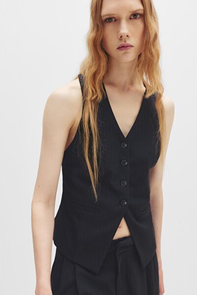 Pull & Bear Open back tailored fit waistcoat