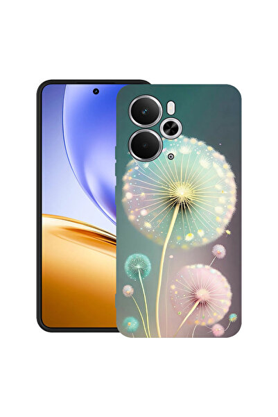 bestcase Carcasă ultra subțire TPU pentru Realme 14 5G, cu design verde păpăd...