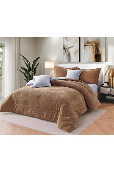 Moon 6-piece elegant velvet winter bedspread