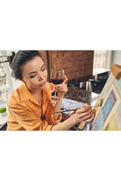 Other Paint by numbers kit with frame, art brushes and Eiffel tree.