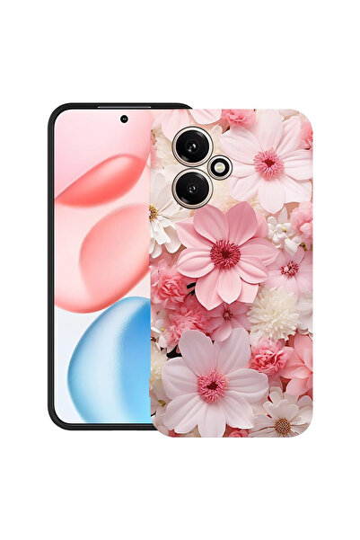 bestcase Carcasă ultra subțire TPU mat pentru Honor 400, margaretă roz și alb...