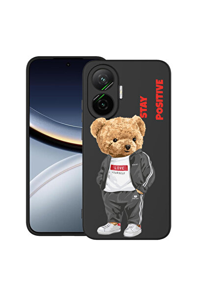 bestcase Carcasă ultra subțire TPU pentru Poco F7, Stay Positive - Teddy Bear...