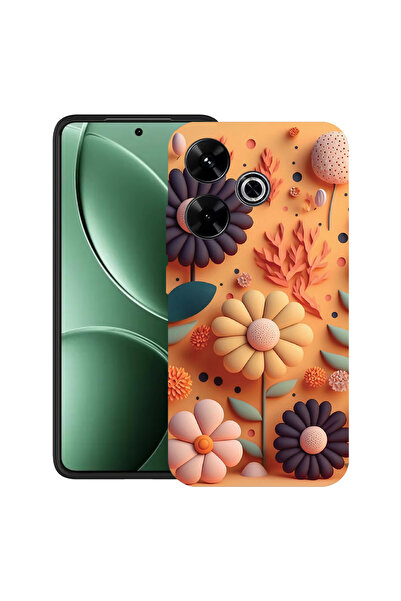 bestcase Carcasă ultra subțire TPU pentru Xiaomi Redmi 13x, Happy Flowers, 2052011 B 1149